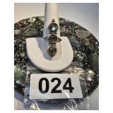 Sterling Silver 3 Stone Ring Size 11