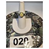 Sterling Silver Opal Stone Ring Size 7