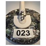Sterling Silver Color Stone Ring Size 10