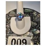Sterling Silver Multi Color Stone Ring Size 8