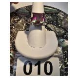 Sterling Silver Multi Color Square Stone Ring Sz.8