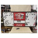 Vintage Coca-Cola Sign Board with Letters -