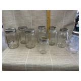 7 Quart Canning Jars (3 wide, 4 Regular) and 1