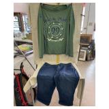 Lee Rider Capri Jeans Size 18, Long Sleeve Shirt