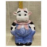 Farmer Cow Cookie Jar