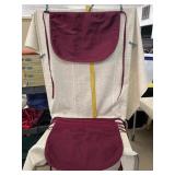 7 Burgundy Waist Aprons with 3 Pockets
