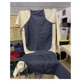 6 Dark Blue Bib Aprons No Pockets