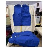 6 Blue Vests with 2 Pockets Size L