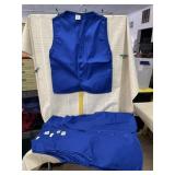 6 Blue Vests with 2 Pockets