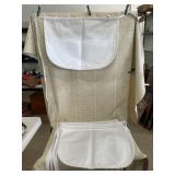 6 White Waist Aprons with 2 Pockets