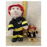 Fireman Doll and Fireman Pooh Bean Bag