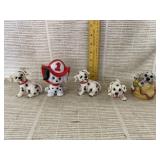 5 Dalmatian Figurines