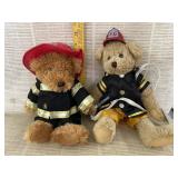 2 Stuffed Firemen Bears