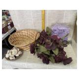 Basket, Flowers, Basket with Shells, Flower