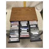 Cassette Tape Storage Case with Cassettes