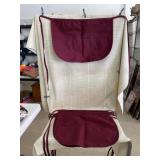 6 Burgundy Waist Aprons with 3 Pockets