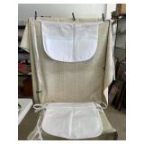 6 White Waist Aprons with 3 Pockets