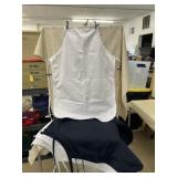 7 Bib Aprons without Pockets - 3 White, 4 Dark