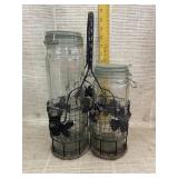 Glass Spaghetti and Pasta Jars with Metal and