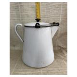 White Enameled Kettle