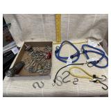 Bungee Cords, S Hooks, Flashlight, and More