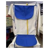 6 Blue Waist Aprons with 2 Pockets