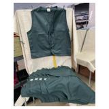 7 Green Vests,  No Pockets, Size XL