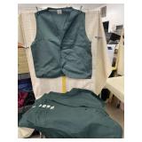 6 Green Vests without Pockets Size XL