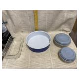 Pyrex Loaf Pan, Nordic-Ware Pan, 2 Containers