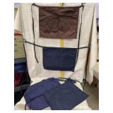 5 Waist Aprons with 2 Pockets- 2 Blue, 2 Dark