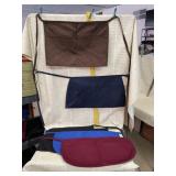 6 Waist Aprons with 2 Pockets - assorted colors