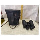 Vintage Naval Warship Binoculars with Case