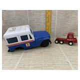 Coca-Cola Truck, Mail Truck Bank(missing wheel)