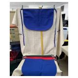 7 Waist Aprons with 3 Pockets - 2 Blue, 2 Red, 2