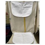 5 White Waist Aprons with 2 Pockets