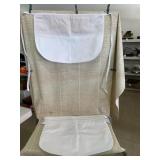 6 White Waist Aprons with 2 Pockets