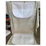 6 White Waist Aprons with 2 Pockets