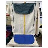 6 Waist Aprons with 3 Pockets - 1 Green, 5 Blue