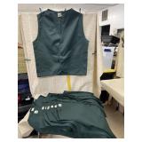 9 Green Vests, No Pockets - 2 Medium, 3 Large, 4