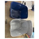 2 - 18 Gallon Totes, 1 Lid