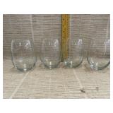 4 Wine Glasses Etched with a Saying