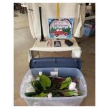 106 qt Sterilite Tote & Lid with Hooks, Cutters,