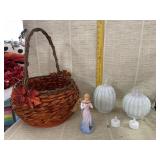 Basket, Globes for over the lights shown, Angel