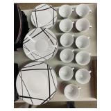 Dinnerware Set-8 Dinner Plates, 12 Bowls, 7 Side
