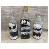 Decorative Jars with Flat Marbles