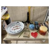 Tray, Plate Stand, Wreath Hanger, Candle, Razors,