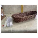 Basket, Plastic Spoon, Knives, & Forks