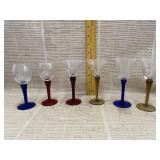 Colored Stem Small Glasses
