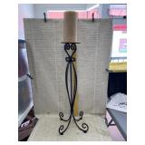 Wrought Iron Pillar Candle Stand 28' Tall with