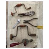 Vintage Hand Drills, Locking Pliers, Pliers
